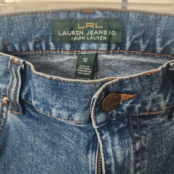LRL Ralph Lauren Jeans Women's Blue Stretch Denim Boot-cut Size 12 - Picture 3 of 13